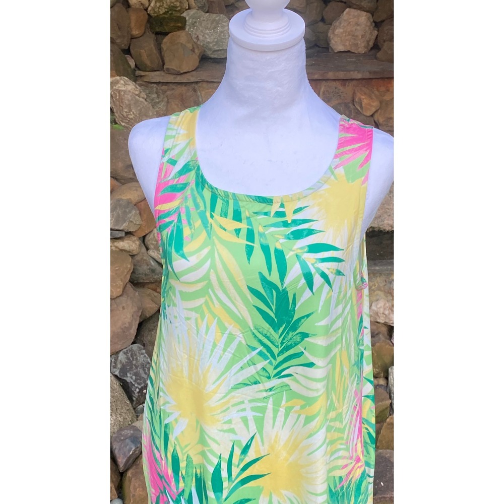 Banana Boat Sundress Womens Size Medium NWT UPF 50+ Tropical Leaf Print BB827 - Picture 2 of 9